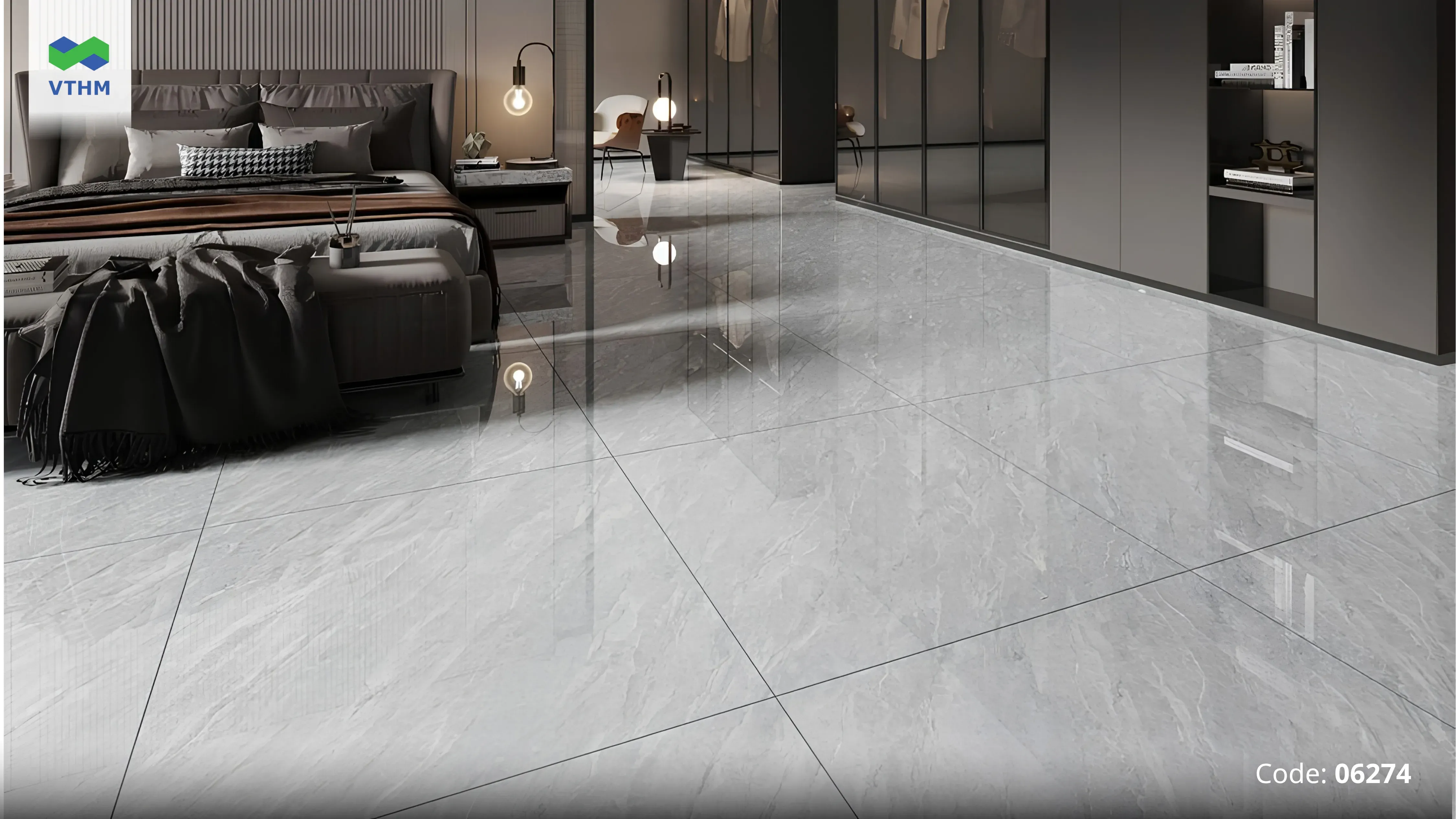 Diamond Nổi Bật Với Bề Mặt Bóng Gương, Giúp Tôn Rõ Vân Marble Và Tạo Cảm Giác Không Gian Rộng, Sang Trọng Hơn