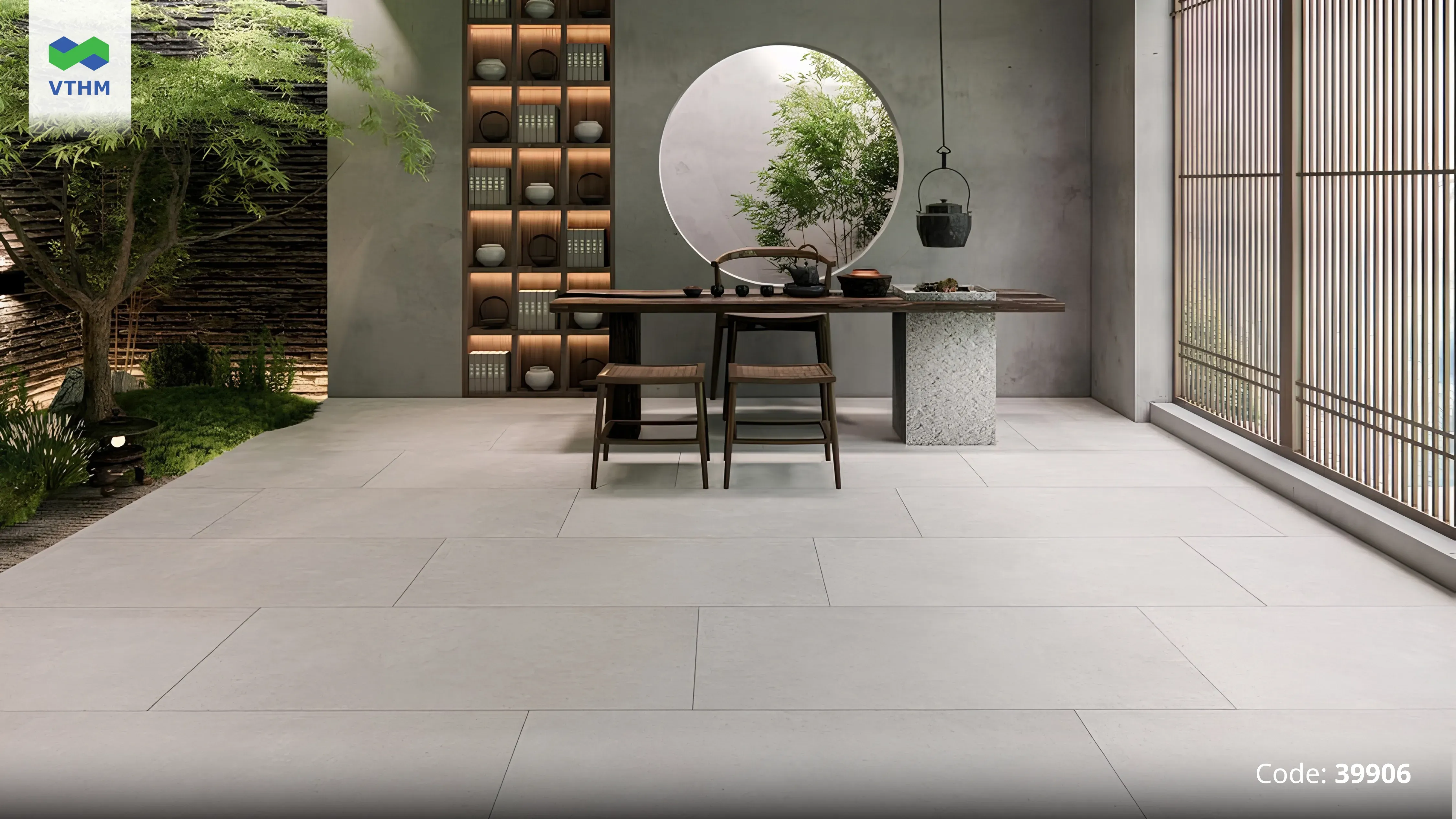 Gạch Hiệu Ứng Đá Cát Mang Gam Màu Trung Tính, Hạt Vân Nhẹ Và Vẻ Đẹp Tối Giản Gần Gũi Với Thiên Nhiên